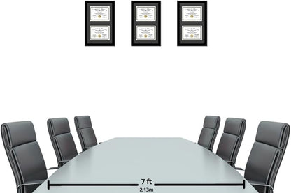 Creative Picture Frames 14X24Bk-B Black Vertical Double Diploma Frame With 2 Opening Black Mat, Holds 2-10X12-Inch Documents With Wall Hanger