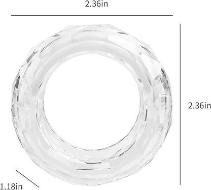 kitCom Crystal Napkin Ring Holders Set of 12, Luxury Crystal Napkin Holder Rings, Diamond-Shaped Design, Napkin Buckles for Holiday Decor, Wedding, Christmas, Dinner Table, Thanksgiving (Pack of 12)