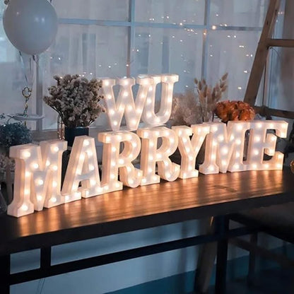 MUMUXI Marquee Light Up Letters | Large Light Up Numbers | Battery Powered and Bright with Every Letter of the Alphabet | For Wedding, Birthday, Party, Celebration, Christmas or Home Decoration (B)