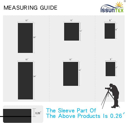 ISSUNTEX 10X24 ft Background Muslin Backdrop, Photo Studio, Collapsible High Density Screen for Video Photography and Television-Black