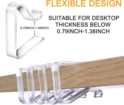 24 Pieces Transparent Clear Tablecloth Clips, Plastic Table Cloth Clips，Windproof Table Cover Holder Clamps，Table Cloth Holder for Christmas Home Wedding Party Indoor Outdoor Camping Picnic(24, Small)