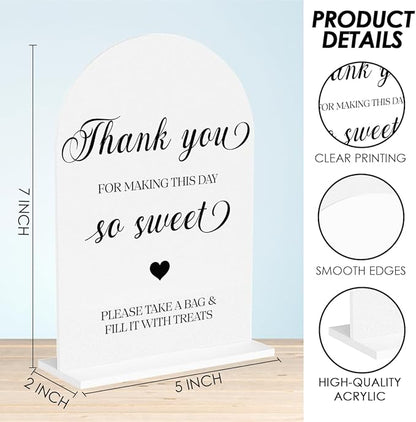 Candy Bar Sign, Dessert Table Sign, Wedding Engagement Bridal Shower Decor fo Ceremony Reception Party, Weddings Table White Acrylic Sign