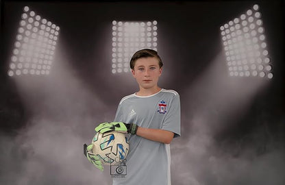 Kate 10x6.5ft Sports Stadium Photography Background Artistic Backdrop for Portrait Smoky Grey Spotlight Photo Background