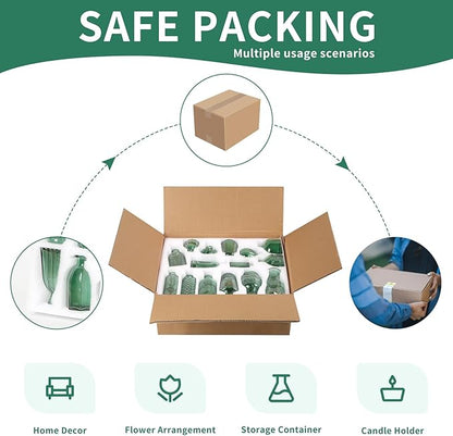 Glass Bud Vases in Bulk Set of 30 Pcs,Small Glass Vases for Flowers as Wedding Centerpieces for Tables,Clear Flower Vases Suitble for Wedding Decorations,Home Decor (Dark Green, 30 pcs)