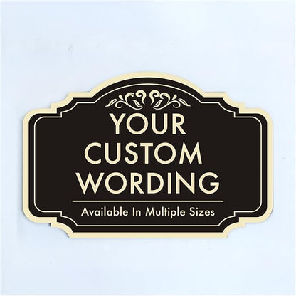 Custom Black Charcoal 36x24-inch Aluminum Outdoor Signs, Personalized Driveway, Waterproof Made in USA