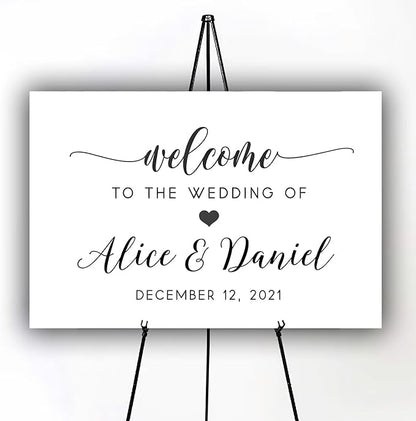 Personalized Wedding Welcome Sign, Welcome To Our Wedding Sign, Custom Wedding Sign, Welcome To Our Wedding Welcome Sign, Personalized Wedding Name