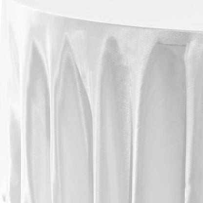 6 Pack 120 Inch White Round Tablecloth - Premium Silky Satin Tablecloth Overlay Smooth Fabric Table Cover Linens, Table Decoration for Wedding Party Banquet Events Restaurant Kitchen Dining