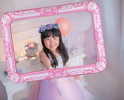 Inflatable Frame for Photo Booth and Selfies Parties Celebrations 31.5 x 23.5 (Pink)