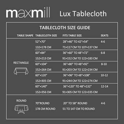 maxmill Lux Faux Linen Table Cloth with Slubby Texture Wrinkle Resistant Anti-Shrink Soft Fall Tablecloth for Kitchen Dining Tabletop for Thanksgiving Parties Rectangle 60 x 140 Inch Rust
