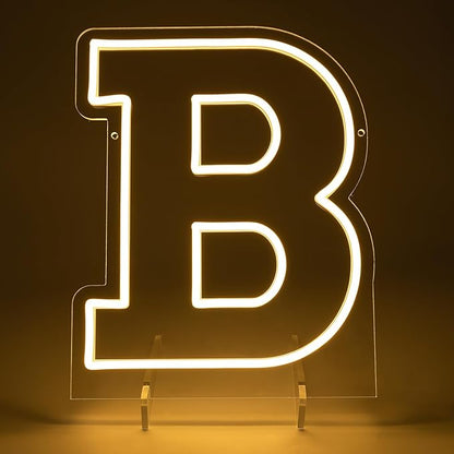 Light Up Letters B, Led Marquee Letter Lights Neon Sign, 13.9" Height Decorative Lighted Alphabet Number, Battery/USB Powered Led Letters Lights for Wedding, Birthday, Party, Christmas or Home Decor