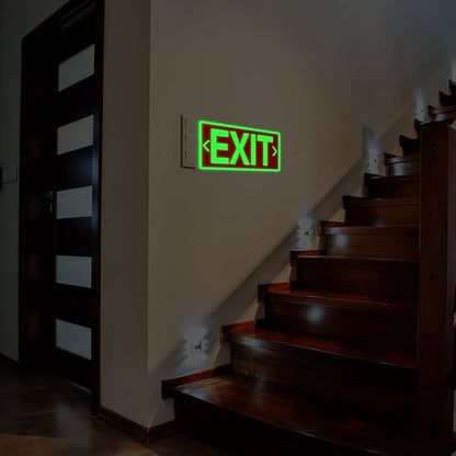 20 Pcs Glow in the Dark Exit Signs for Business 12 x 7 Inch Photoluminescent Signs Stickers for Indoor Outdoor for Business, Office, Warehouse (with Arrows)