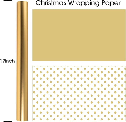 Garbendy Gift Wrapping Paper Roll-Solid Color Pearly-Lustre Paper,Perfect for Wedding, Valentine's Day,Birthday, Christmas,Baby Shower, Party - 17 Inch X 33 Feet