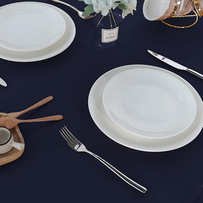 Fitable Rectangle Tablecloth Stain and Wrinkle Resistant Washable Polyester Table Cloth for Buffet Parties and Camping (54x78 inch, Navy Blue)