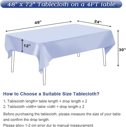 SquarePie Sequin Tablecloth 50 x 72 Inch Navy Blue Sparkly Table Linen for Wedding Party