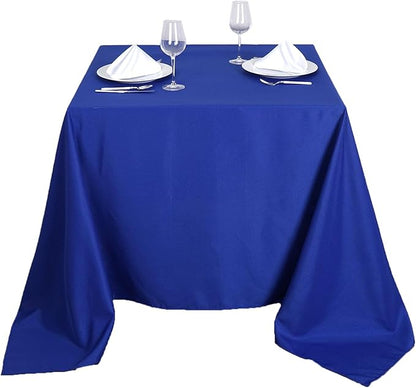 Efavormart 90" Royal Blue Wholesale Linens Polyester Square Linen Tablecloth for Kitchen Dining Catering Wedding Birthday Events