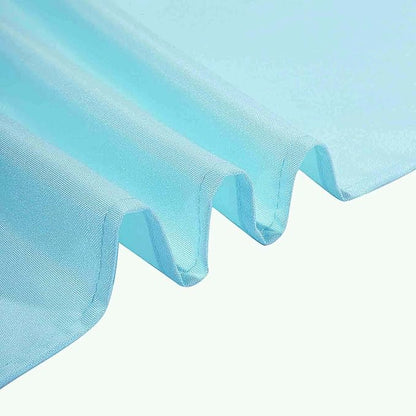 Efavormart 90" Square Polyester Table Overlay for Wedding Kitchen Dining Events - Blue