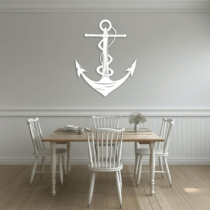 XXQ Anchor Metal Wall Decor, Anchor Metal Wall Art for Bedroom Living Room Dorm Antique Anchor Wall Decor Antique Metal Anchor Farmhouse Decor (Black, 35" x 53" / 90 x 135cm)