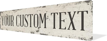 Rustic Custom Metal Signs - Custom sign for indoor or outdoor use. Many styles available. Personalized metal signs perfect for rental properties, business signage, directional and delivery signs, gift giving and more! Made in U.S.A. Printed on rust-res...