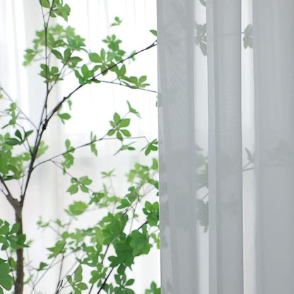 Window Light Gray Sheer Curtains 108 Inches Long 2 Panels Sheer Curtain Basic Rod Pocket Panel for Bedroom Children Living Room Yard Kitchen (Light Gray, 52" W x 108" L | 2 pcs)