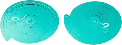 WEVEN Teal Party Hanging Swirl Decorations Plastic Streamer for Ceiling, Pack of 28