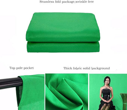 Green Screen Backdrop 5x7ft Photo Backdrop Chromakey Muslin Portrait Green Backdrop for PS Keying/Video Creation/Studio Portrait Shoots