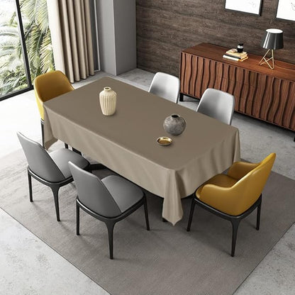 Fitable Square Tablecloth 54x54 inch Tablecloth Stain and Wrinkle Resistant Washable Polyester Table Cloth for Buffet Parties and Camping, Taupe