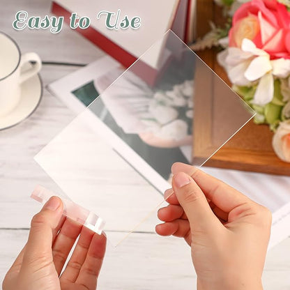 Yulejo 12 Pcs Clear Acrylic Place Cards with 12 Acrylic Holder Wedding Table Numbers with Acrylic Stand DIY Table Name Cards Plates for Wedding Reception Banquet Decors (4 x 6 x 0.08 Inch)