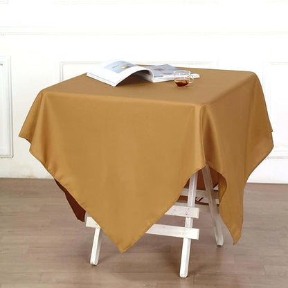 Efavormart 54x54 Gold Wholesale Linens Seamless Polyester Square Linen Tablecloth for Wedding Banquet Party Restaurant