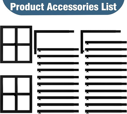 Wokceer 10 FT Backdrop Stand Heavy Duty Pipe and Drape Kit, Adjustable Black Backdrop Stands for Wedding Photo Booth Background Birthday Party Photography Exhibition Decoration