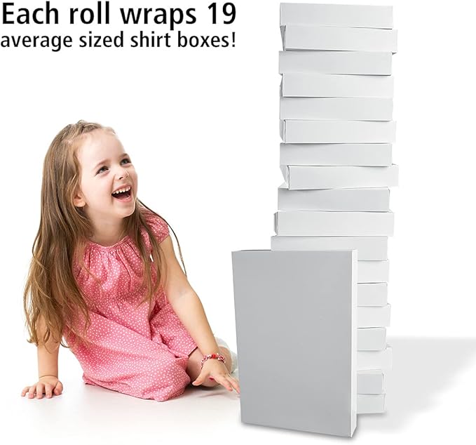 Current Snowflake on Red Christmas Rolled Wrapping Paper - Premium Jumbo 23-Inch x 32-Foot Gift Wrap Roll, 61 Square Feet Total