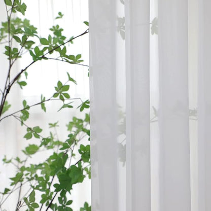 Window Ivory Sheer Curtains 120 Inches Long 2 Panels Sheer Curtain Basic Rod Pocket Panel for Bedroom Children Living Room Yard Kitchen (Ivory, 52" W x 120" L | 2 pcs)