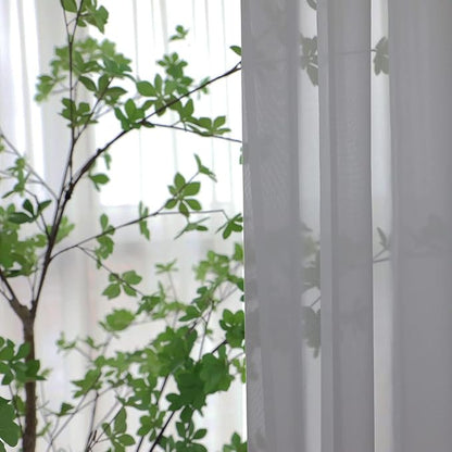 Window Gray Sheer Curtains 84 Inches Long 2 Panels Sheer Curtain Basic Rod Pocket Panel for Bedroom Children Living Room Yard Kitchen (Gray, 52" W x 84" L | 2 pcs)