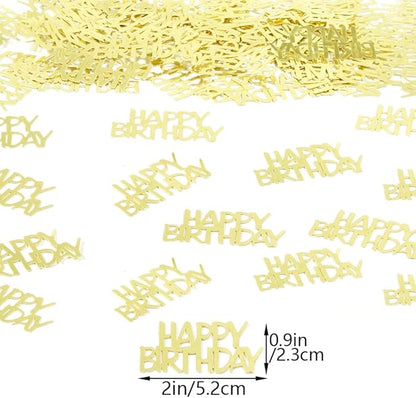 Gold Happy Birthday Confetti Birthday Party Decorations Baby/Adult Birthday Table Scatter Party Supplies 100PC