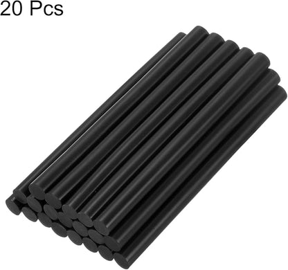 uxcell 20pcs Hot Glue Sticks for Glue Gun 7mm/0.27-inch x 4-inch Mini Hot Melt Adhesive Glue Stick Black