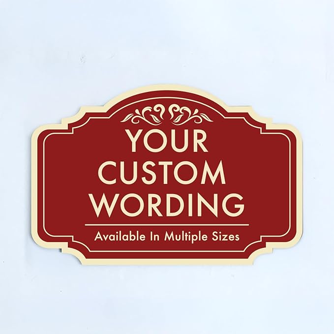 Custom Decorative Outdoor Metal Signs - Personalized Aluminum, Driveway Signs - Waterproof, Made in USA - Design 2 Red Brick, 30x24 In