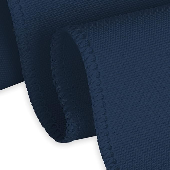 LTC LINENS 5 Pack 108 Inch Round Tablecloths Navy Blue - Great for 48 Inch Round Table Floor Length - Wrinkle Resistant Polyester Fabric Cloth for Wedding