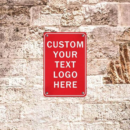 Custom Sign, Personalized Metal Signs, Customize for Office, Business, Workplace, Office, Home, Delivery Signs, Metal Sign With Your Own Image, Text,Photo, Pets, Kids Art Made in USA (Design 5)