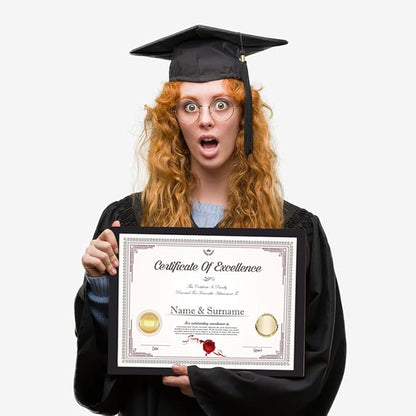 KTKDE 8.5x11 Picture Frame Black Certificate Document Frame 3 Pack Diploma Frames, Poster and Photo, Horizontal and Vertical Formats for Wall Hanging or Tabletop with Shatter Resistant Plexiglass