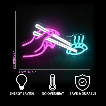 Dumplings Neon Sign Chinese Restaurant Led Neon Lights for Wall Decor Light Up Signs for Japanese Restaurant Dumpling Shop House kitchen Club Cooking Classroom Dinning Room Birthday Party Decorations Gifts