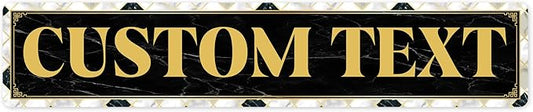 Custom Sign, Custom Street Sign, 11 Font Colors, 13 Font Styles, 4 Hole Options, 22 Sizes, 6x30 Inches, Rust Free DiBound, Fade Resistant, Made in USA by My Sign Center (Marble Tile)