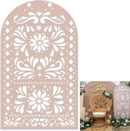 Mexico Theme Arch Stand Covers Fiesta Wedding Party Elastic Fabric Background Birthday Baptismx Baby Shower Decor Props (120x220cm(W48''H86''),G-3738)