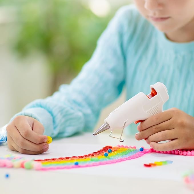 HARFINGTON 10pcs Hot Glue Sticks 0.28" Dia x 7.87" Long EVA Mini Hot Melt Adhesive Glue Stick for Hot Melt Gun Wood Plastic Glass Flowers Fabrics Foam, Blue