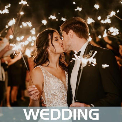 12-inch 100 Pieces Sparklers Wedding Send-Off,Suitable for Celebratory Holidays Such as Easter,Wedding Favors,Holiday Revelry and More（3-5 Days Deliveried） (12-inch 100 Pieces)