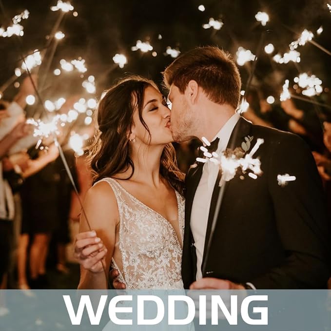 12-inch 50 Pieces Sparklers Wedding Send-Off,Suitable for Celebratory Holidays Such as Easter,Wedding Favors,Holiday Revelry and More（3-5 Days Deliveried） (12-inch 50 Pieces)