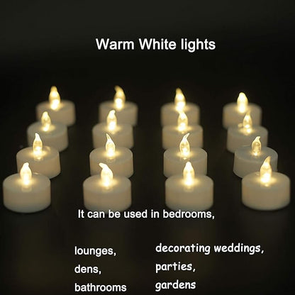 Nancia Tea Lights, 150PACK Flameless LED Tea Lights Candles, Flickering Warm White, 200 Hours Battery-Powered Tea Light, Ideal Party, Wedding, Birthday, Gifts Home Decoration