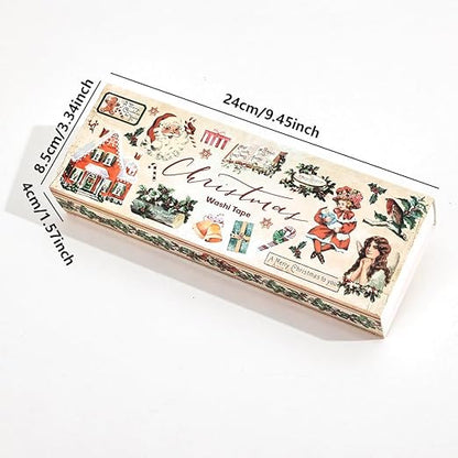 20 Rolls Christmas Theme Washi Tape Set, Writable Decorative Tapes for Scrapbooking, Bible Journaling, Bullet Journaling, 0.6"x79" per Roll