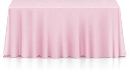 Lann's Linens - 10 Premium 90" x 156" Tablecloths for Wedding/Banquet/Restaurant - Rectangular Polyester Fabric Table Cloths - Pink
