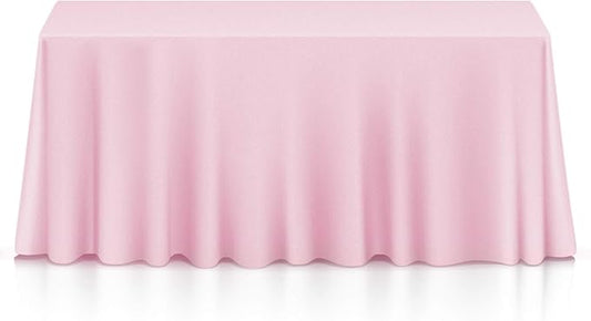 Lann's Linens - 10 Premium 90" x 156" Tablecloths for Wedding/Banquet/Restaurant - Rectangular Polyester Fabric Table Cloths - Pink