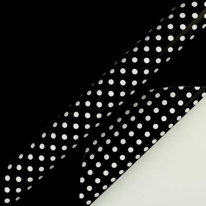 WRAPAHOLIC Reversible Wrapping Paper - Mini Roll - 17 Inch X 33 Feet - Black and Polka Dot Design for Birthday, Holiday, Wedding, Baby Shower