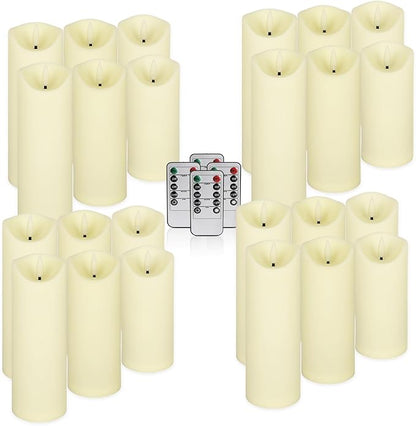 24 Packs of flameless LED Candles with timers and Flashing Battery Operation for Halloween, Christmas and Wedding decoration96 (24pack)